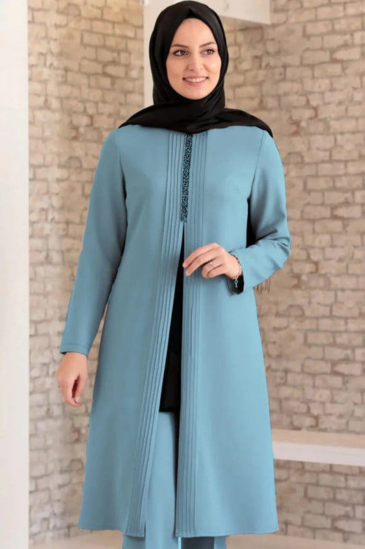 Fashion Showcase Double Crepe Top & Bottom