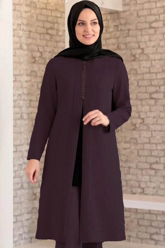 Fashion Showcase Double Crepe Top & Bottom