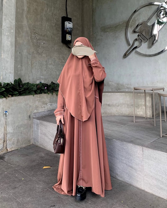 Women's New Design Burqa Abaya Beautiful Beaded Burkha Farasha With Hijab