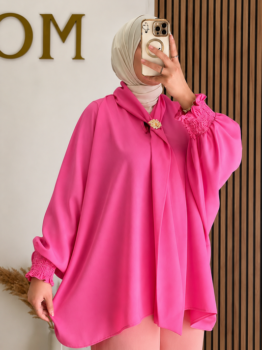 Premium Tie Neck Top for Women – Elegant Modest Top | Everyday Wear