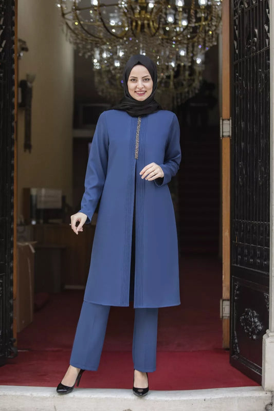 Fashion Showcase Double Crepe Top & Bottom