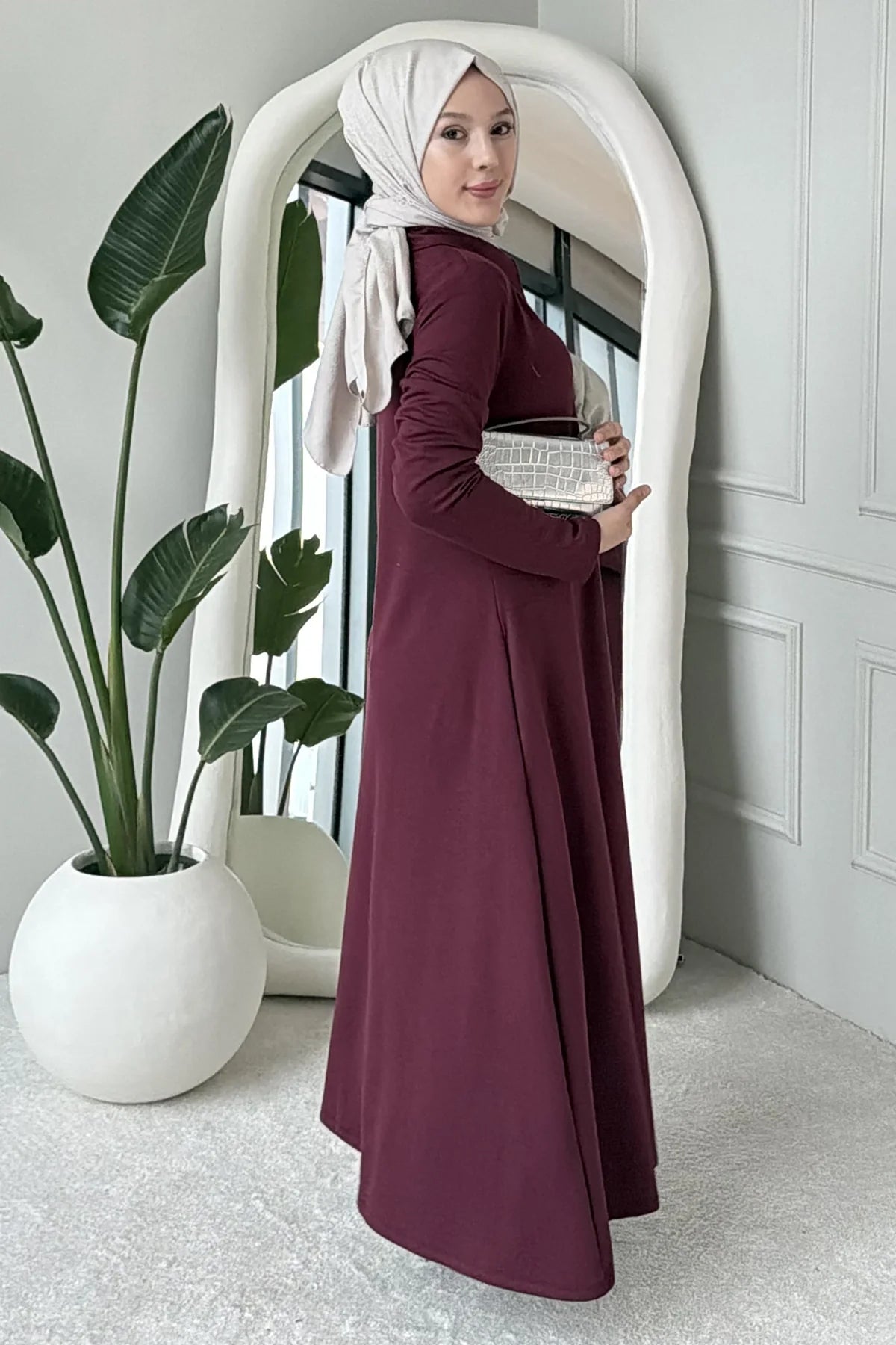 Premium Elegant Modest Dress Abaya with Matching Hijab – Luxury Islamic Wear for Daily