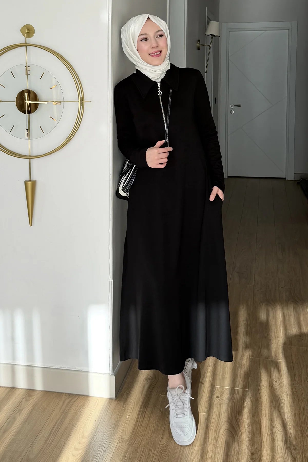 Premium Elegant Modest Dress Abaya with Matching Hijab – Luxury Islamic Wear for Daily