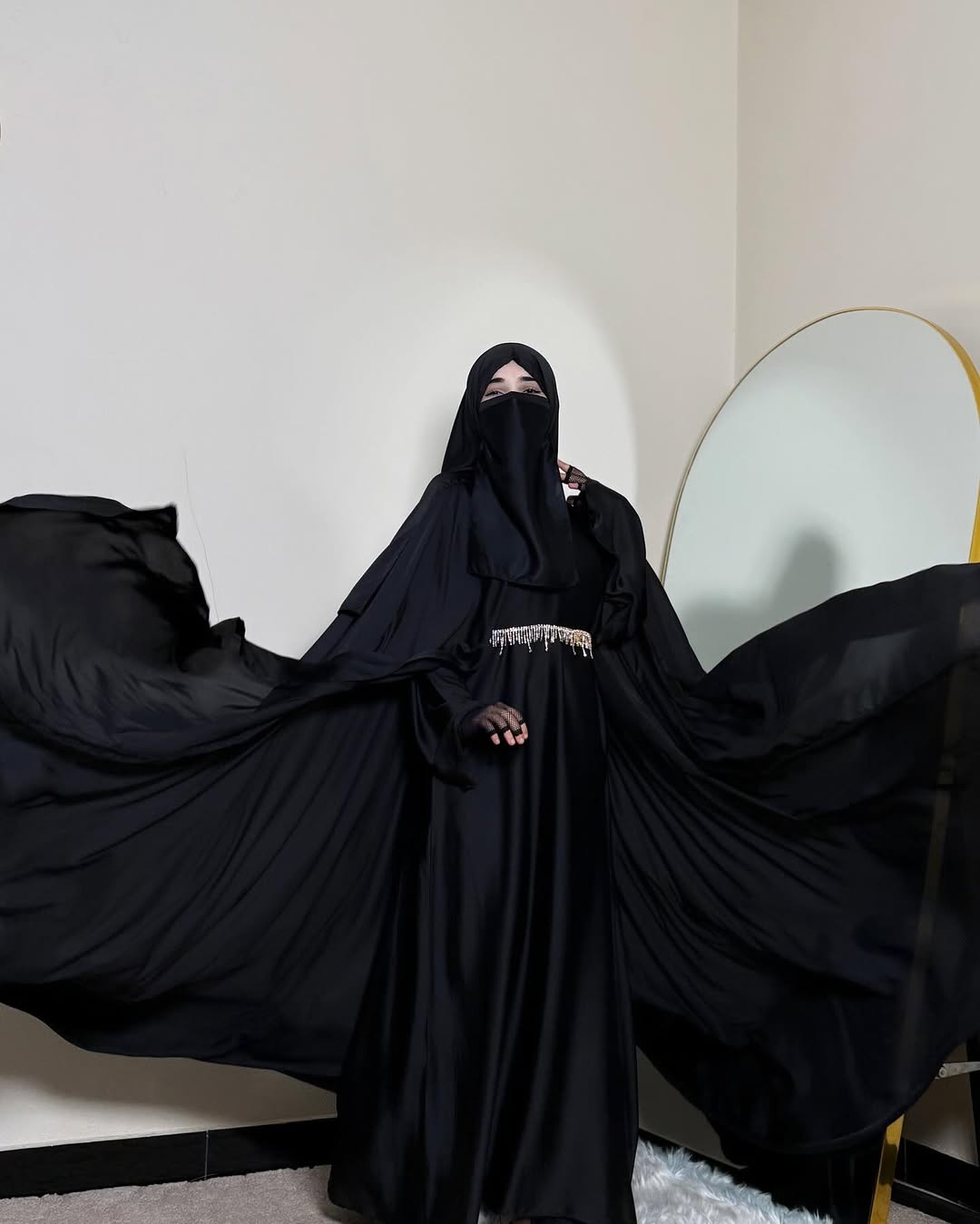 Premium Black Farasha Abaya for Special Occasions