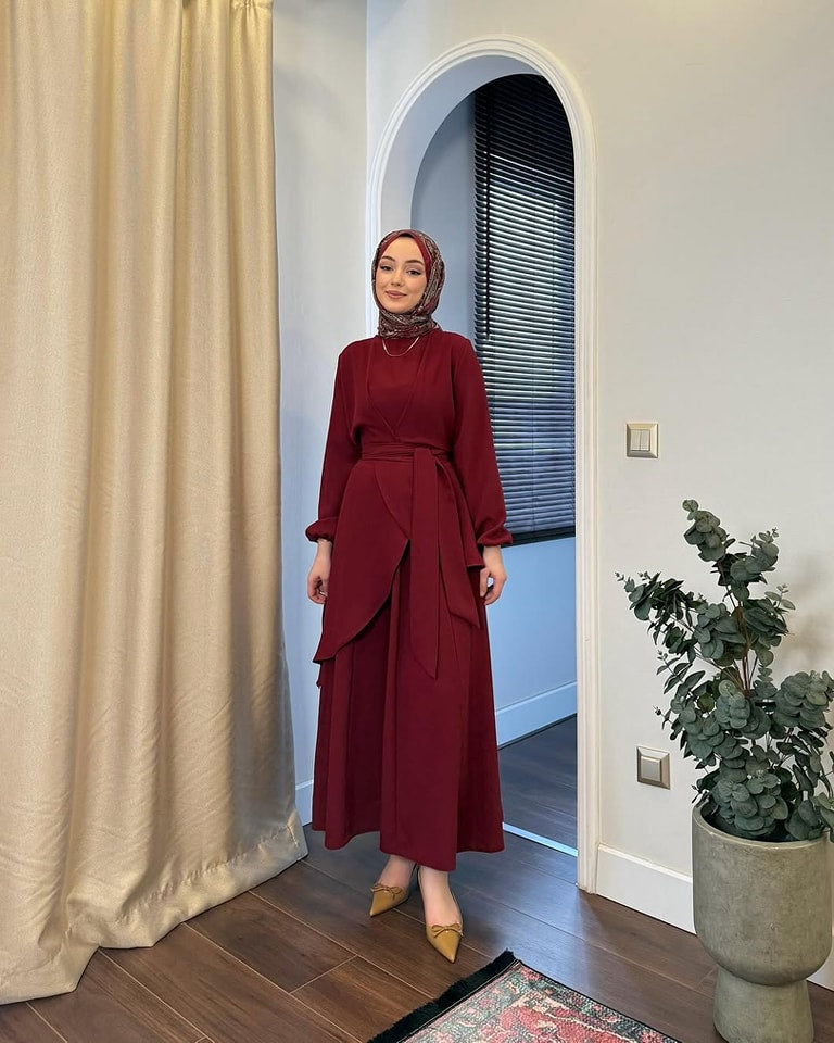 Modest Co-Ord Set 2-Piece | Imported Prada Fabric