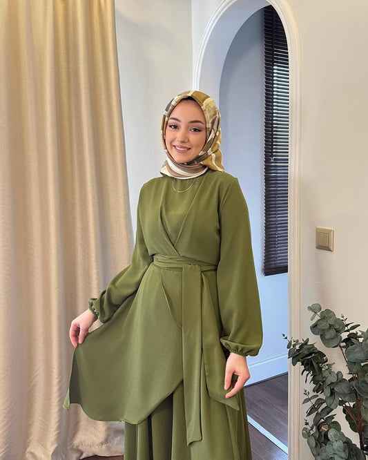 Modest Co-Ord Set 2-Piece | Imported Prada Fabric