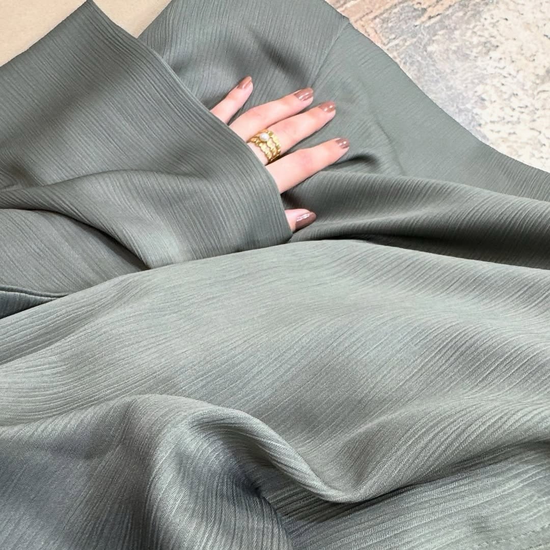Imported TikTok Fabric Abaya with Matching Hijab  Elegant Modest Wear