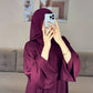 Imported TikTok Fabric Abaya with Matching Hijab  Elegant Modest Wear