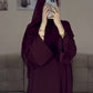 Imported TikTok Fabric Abaya with Matching Hijab  Elegant Modest Wear