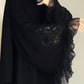 Black Abaya with Floral Sleeve Detailing  Premium Modest Collection