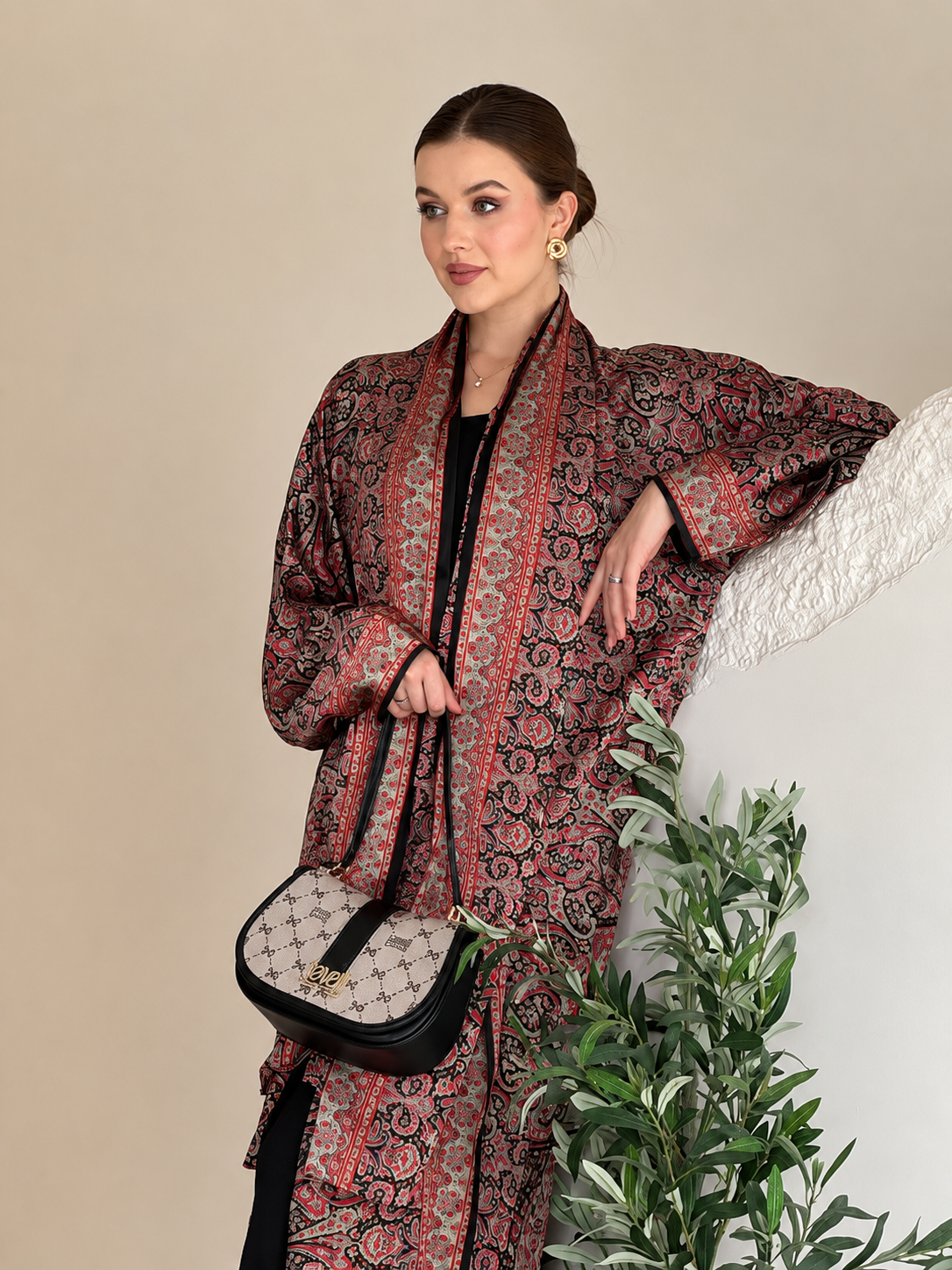 Premium Printed Shrug Abaya With Matching Dupatta