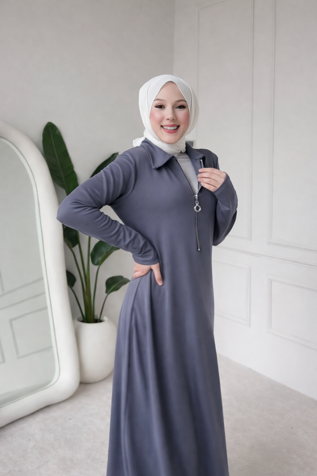 Premium Elegant Modest Dress Abaya with Matching Hijab – Luxury Islamic Wear for Daily