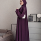 Premium Plain Daily Wear Full-Length Abaya with Matching Hijab – Comfortable & Modest