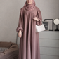 Premium Plain Daily Wear Full-Length Abaya with Matching Hijab – Comfortable & Modest
