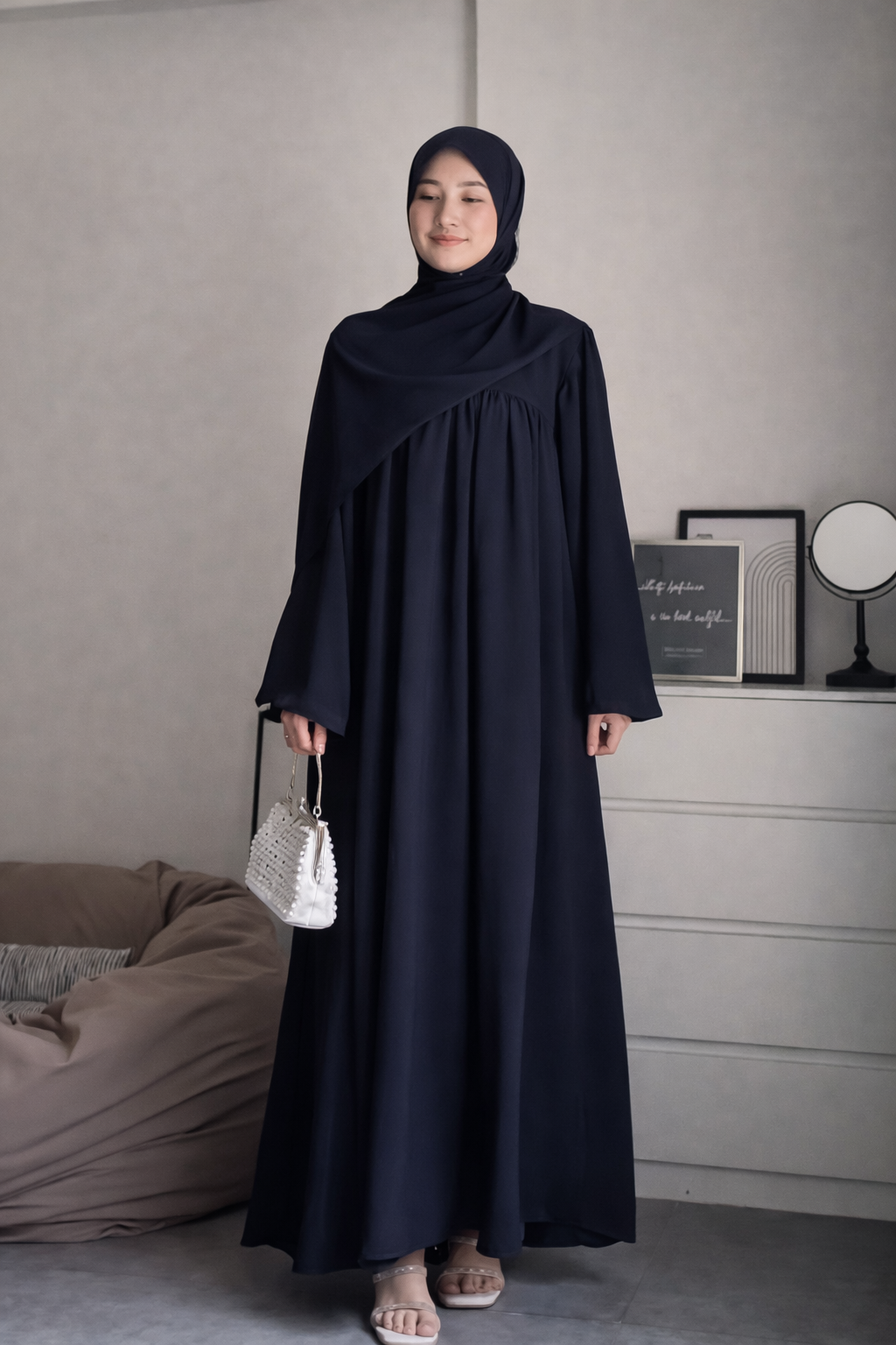 Premium Plain Daily Wear Full-Length Abaya with Matching Hijab – Comfortable & Modest