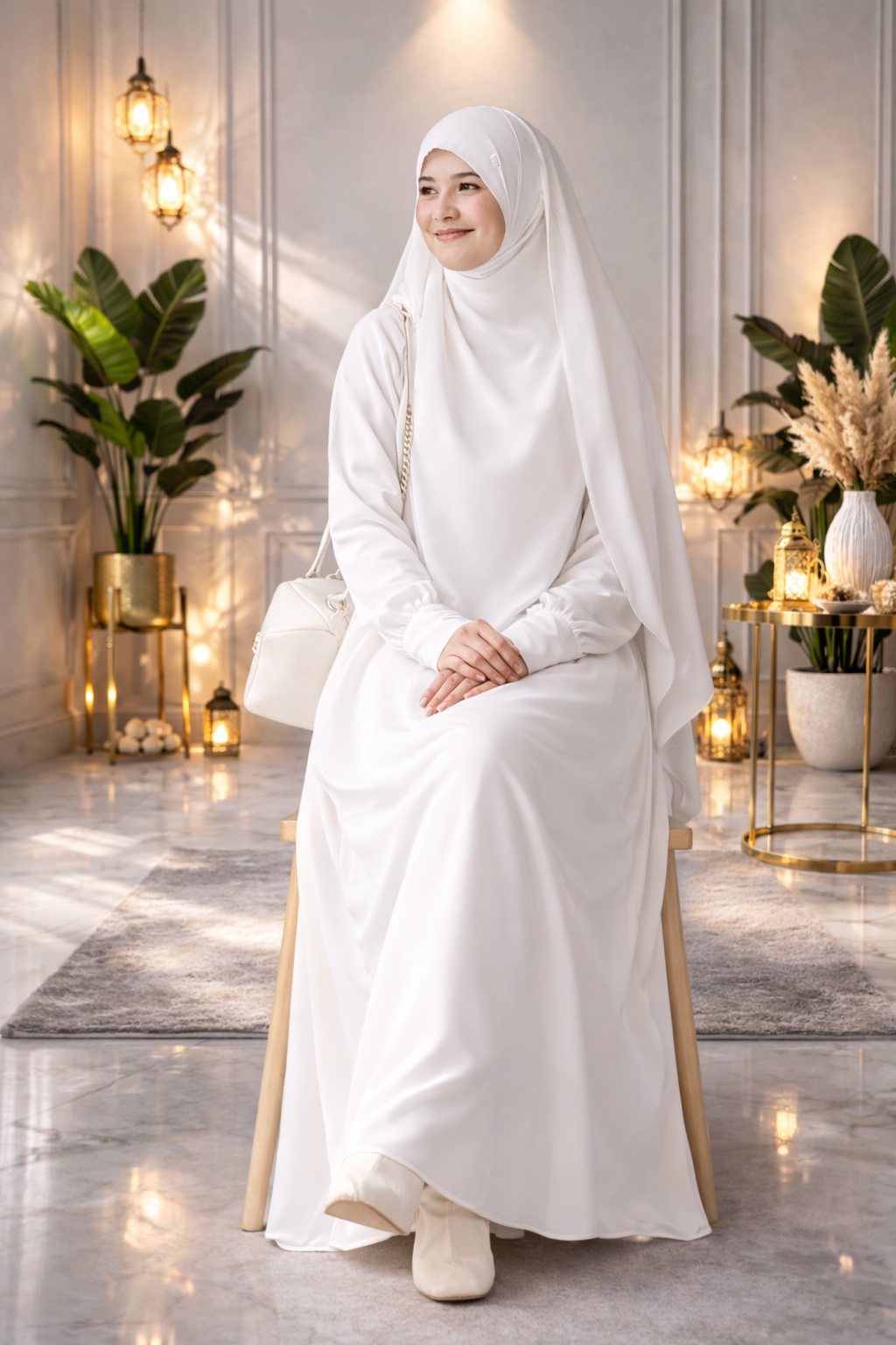 Pure White Hajj & Umrah Abaya | Comfortable Ihram-Friendly Wear – Abaya Store