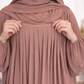Elegant Pleated Front Abaya with Matching Khimar | Premium Modest Wear