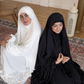 Premium Modest Prayer Abaya Set with Khimar – Black & White Edition