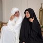 Premium Modest Prayer Abaya Set with Khimar – Black & White Edition