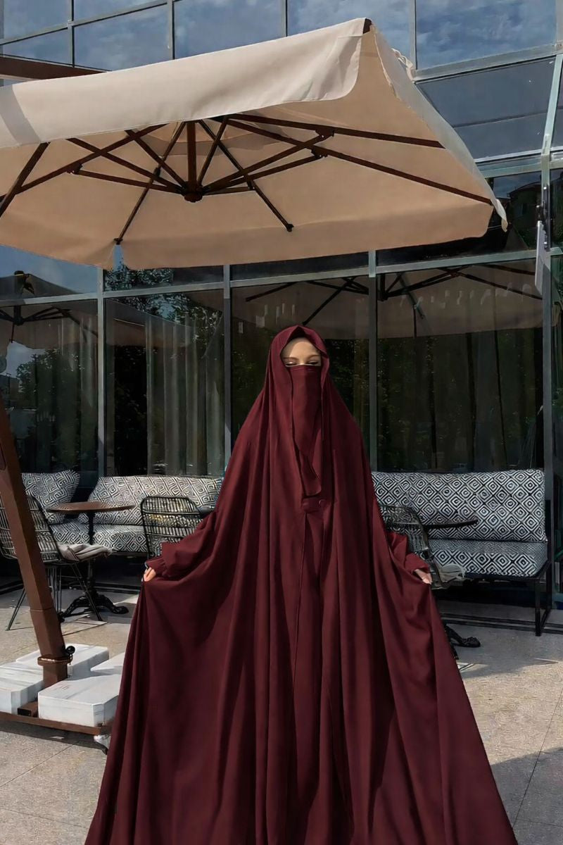 Luxury Full-Length Jilbab with Matching Niqab for Women | Premium Modest Wear | Abaya Store