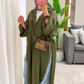 Premium Oversized Front Open Shirt Abaya