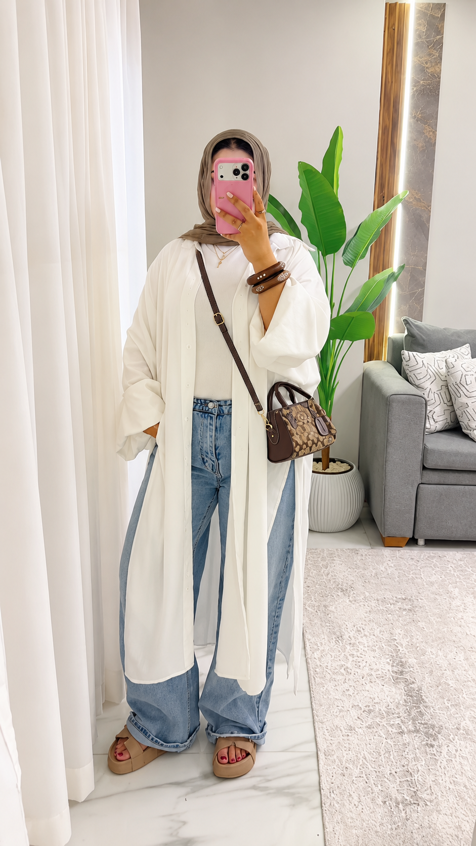 Premium Oversized Front Open Shirt Abaya
