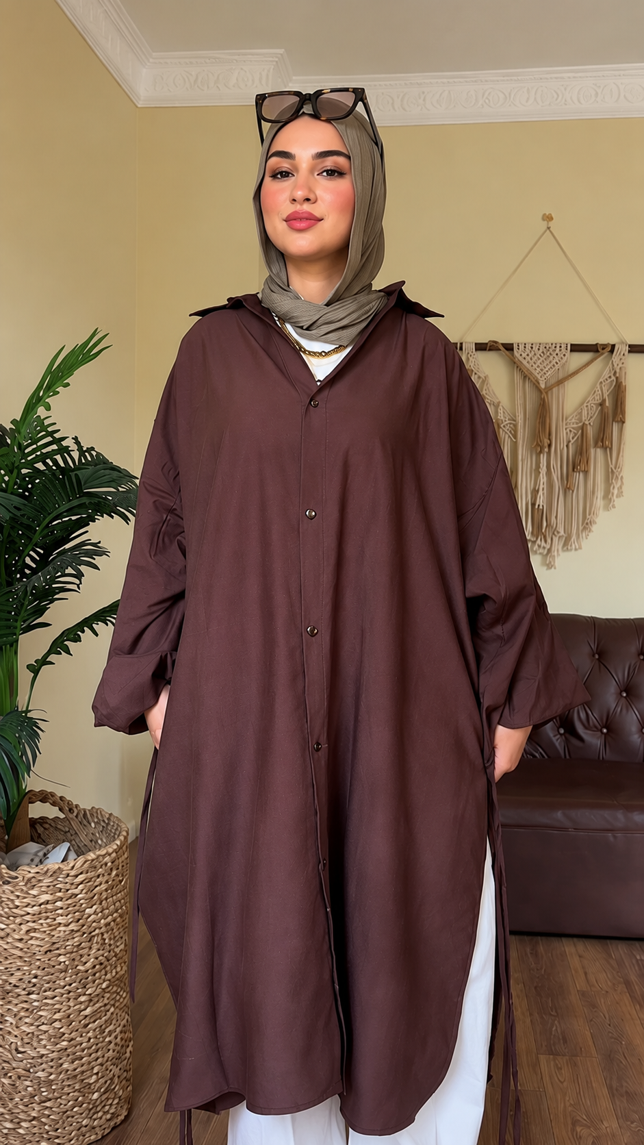 Chocolate Brown Modest One Piece Outfit – Abaya Store
