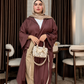 Premium White Modest One Piece Outfit With Fringe Detail