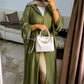 Premium White Modest One Piece Outfit With Fringe Detail