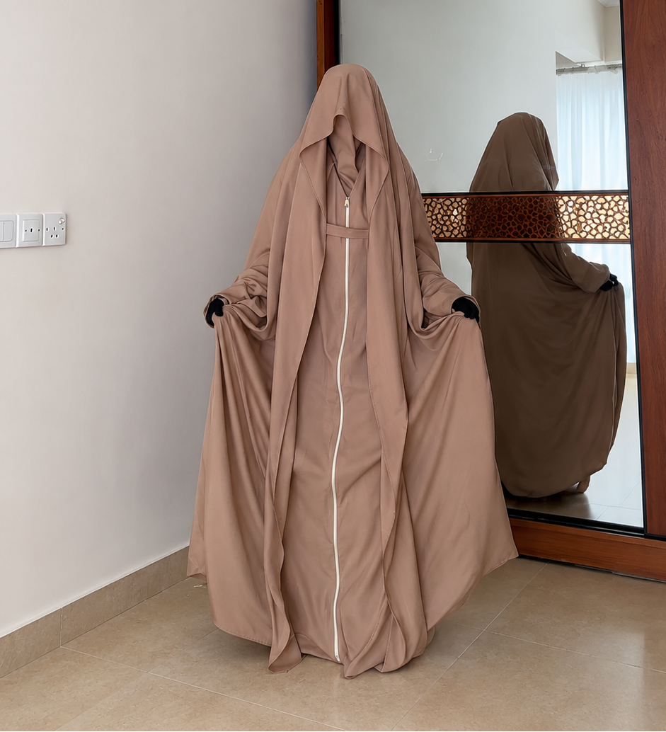 Premium Front Zip Jilbab Set for Women – Elegant Full Coverage Prayer Jilbab