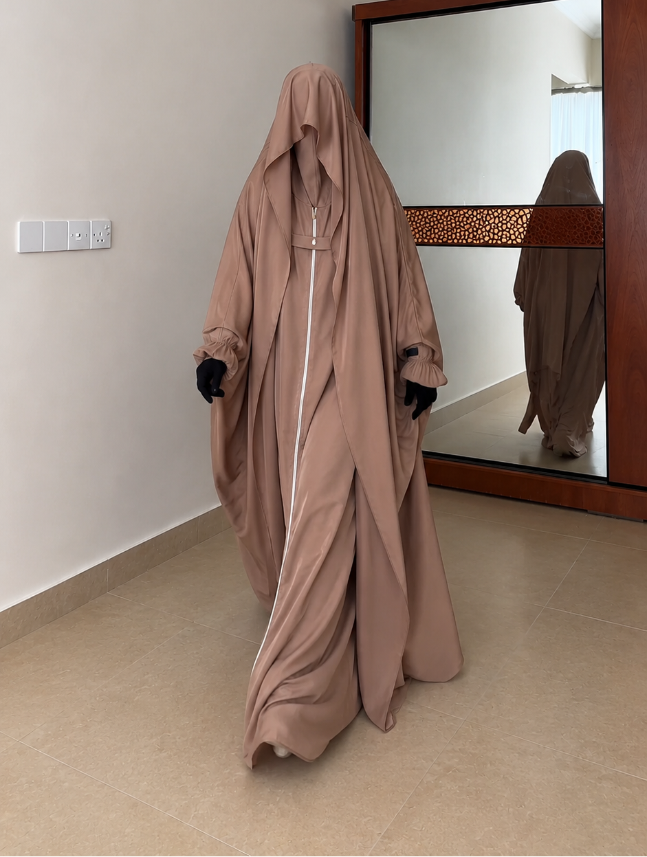 Premium Front Zip Jilbab Set for Women – Elegant Full Coverage Prayer Jilbab