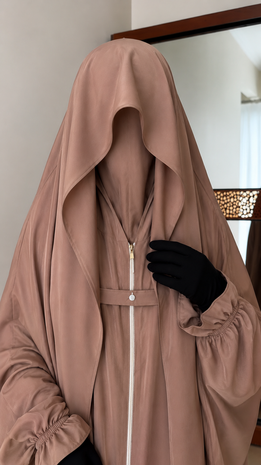 Premium Front Zip Jilbab Set for Women – Elegant Full Coverage Prayer Jilbab