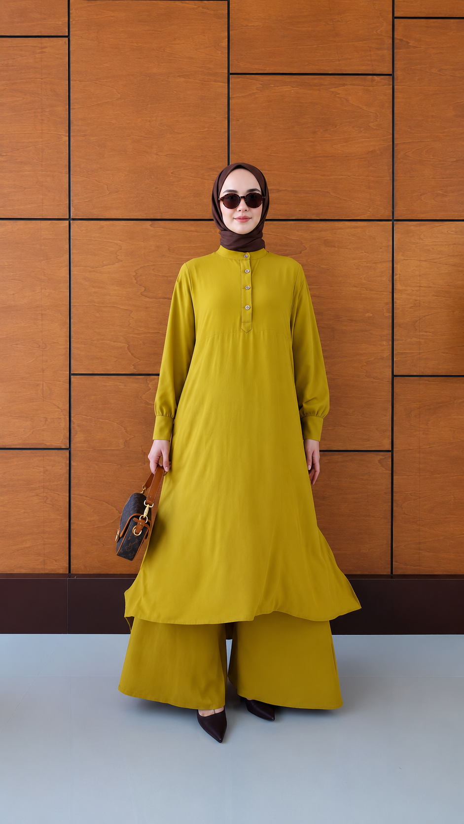 Premium Layered Co-Ord Abaya Set with Dupatta – Elegant Flowy Modest Wear for Women