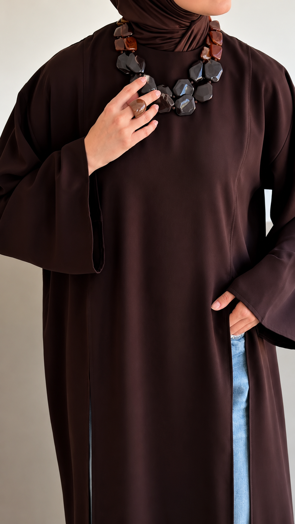 Premium Front Open One Piece Abaya for Women – Elegant Modest Long Shrug Style Abaya