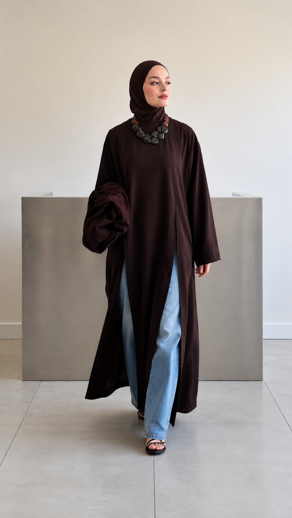 Premium Front Open One Piece Abaya for Women – Elegant Modest Long Shrug Style Abaya