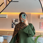 Premium Olive Green Co-Ord Set Abaya – Relaxed Top & Wide-Leg Bottom