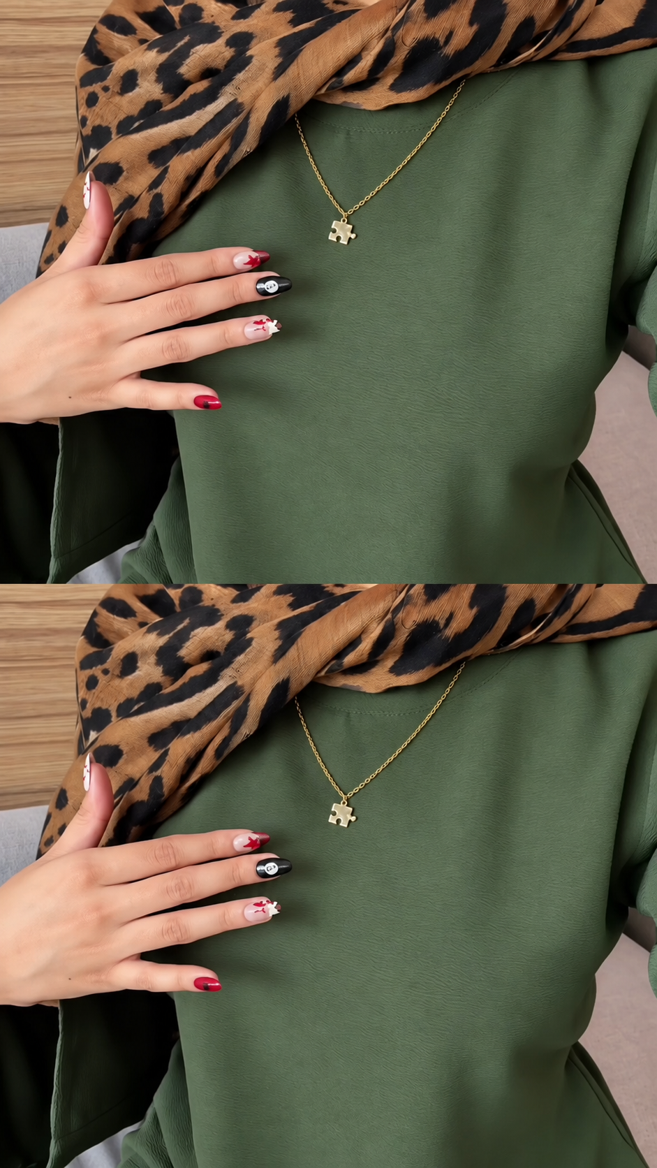 Premium Olive Green Co-Ord Set Abaya – Relaxed Top & Wide-Leg Bottom