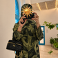 Premium Green Printed Shrug Abaya with Matching Hijab