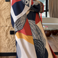 Premium Multicolor Border Print Abaya with Matching Hijab
