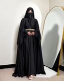 Premium Black Farasha Abaya for Special Occasions