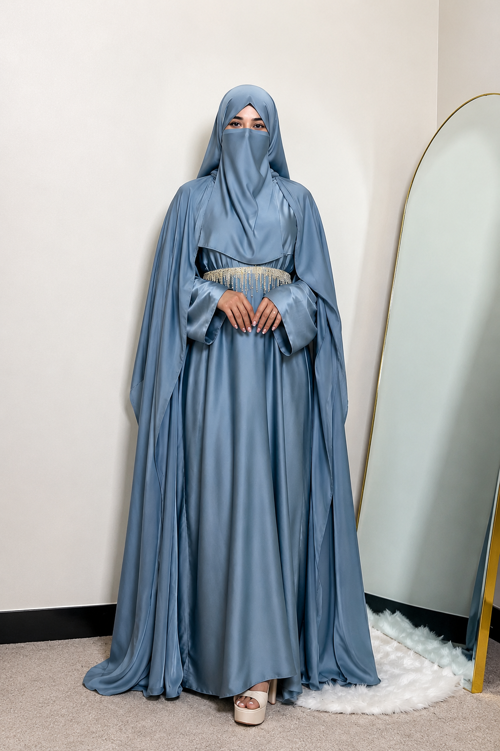 Premium Black Farasha Abaya for Special Occasions
