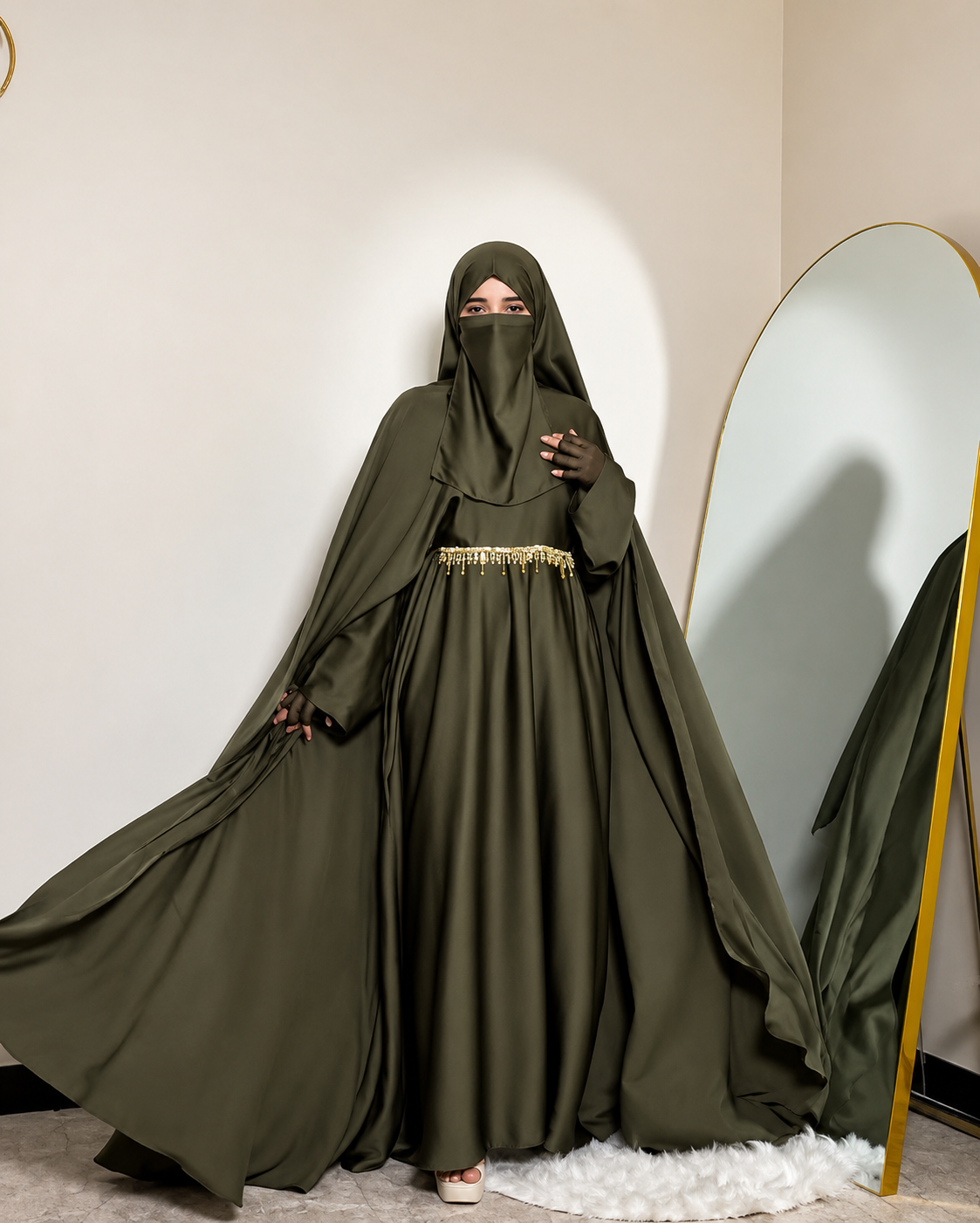 Premium Black Farasha Abaya for Special Occasions