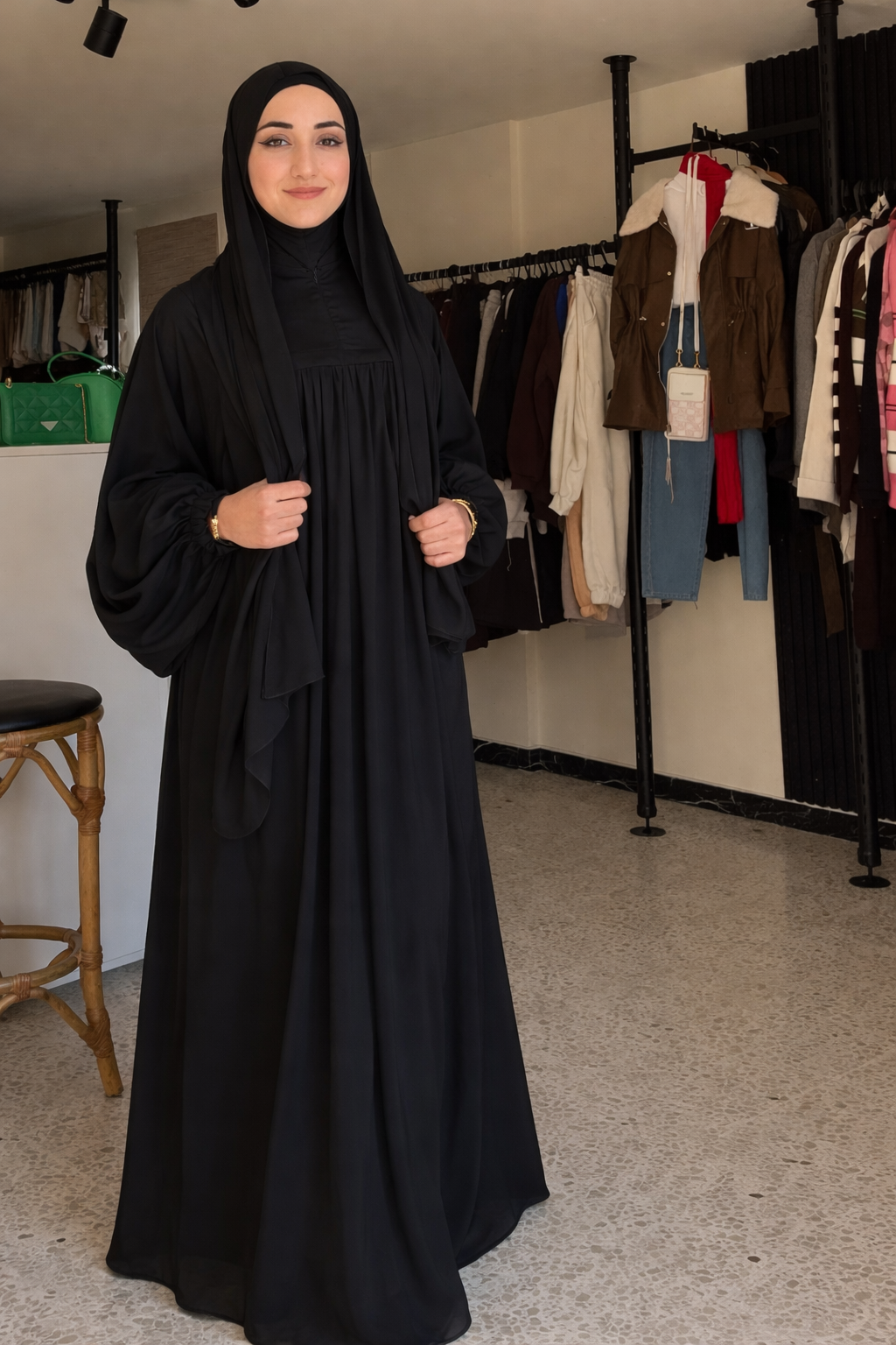Premium Umrah & Hajj Abaya with Functional Pockets | Lightweight Modest Wear | Abaya Store