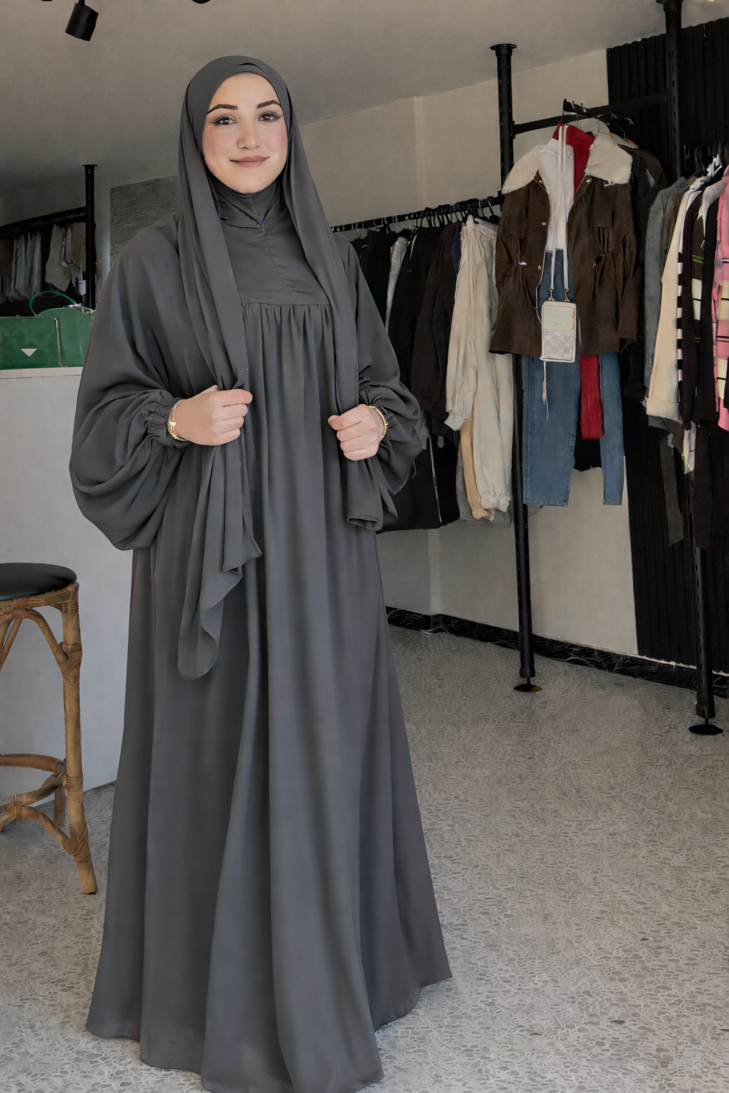 Premium Umrah & Hajj Abaya with Functional Pockets | Lightweight Modest Wear | Abaya Store