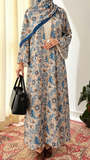 Premium Paisley Printed Shrug Abaya with Matching Hijab