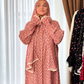 Premium Floral Printed Prayer Dress with Attached Hijab