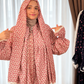 Premium Floral Printed Prayer Dress with Attached Hijab