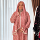 Premium Floral Printed Prayer Dress with Attached Hijab