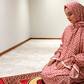 Premium Floral Printed Prayer Dress with Attached Hijab