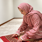 Premium Floral Printed Prayer Dress with Attached Hijab